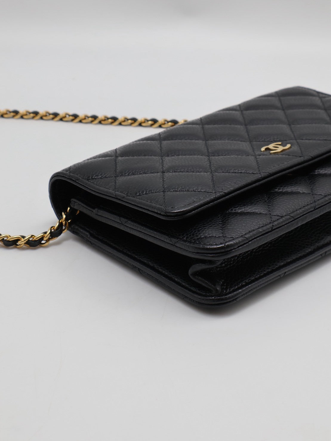 CHANEL 經典粒面牛皮WOC - 黑金