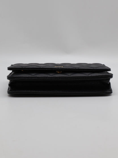 CHANEL 經典粒面牛皮WOC - 黑金