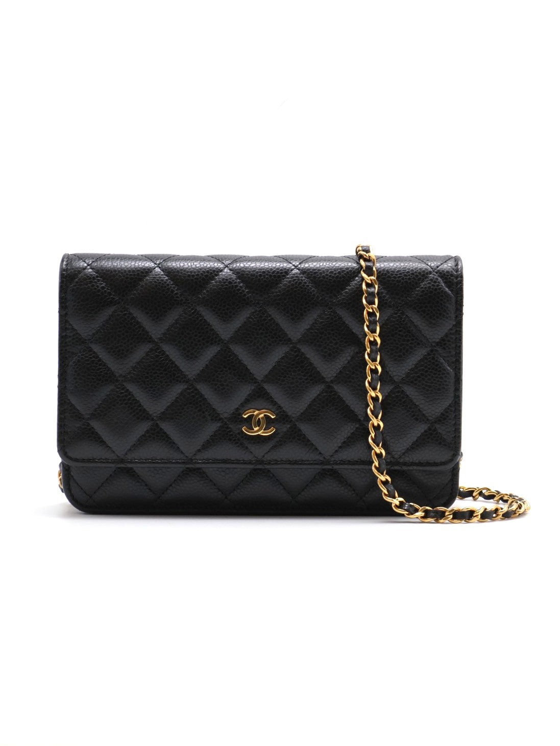 CHANEL 經典粒面牛皮WOC - 黑金