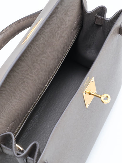 HERMES Kelly 28 - 錫器灰金 U