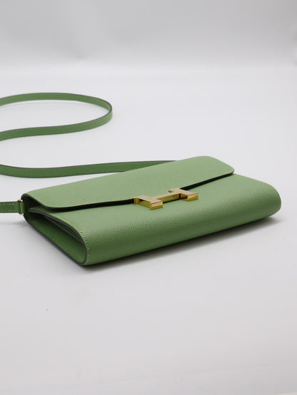 HERMES Constance to go - 牛油果綠金 Z