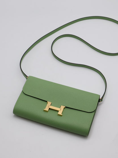 HERMES Constance to go - 牛油果綠金 Z