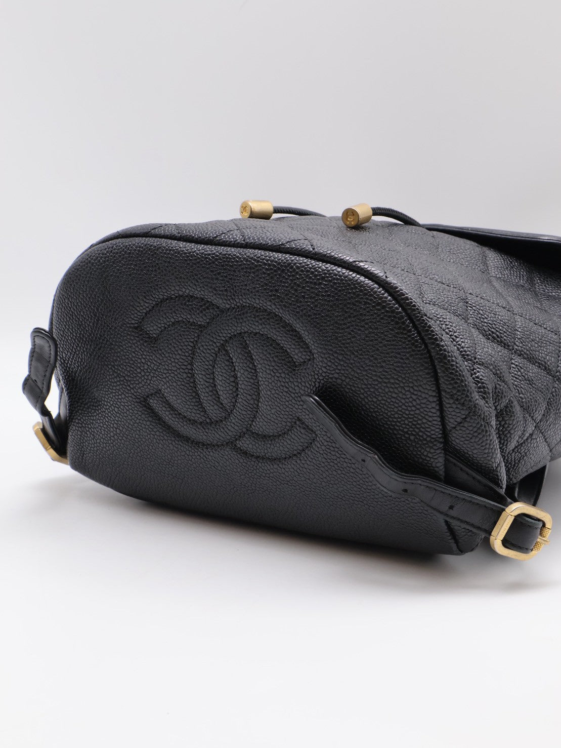 CHANEL Vanity case雙肩後背包 - 黑金26開