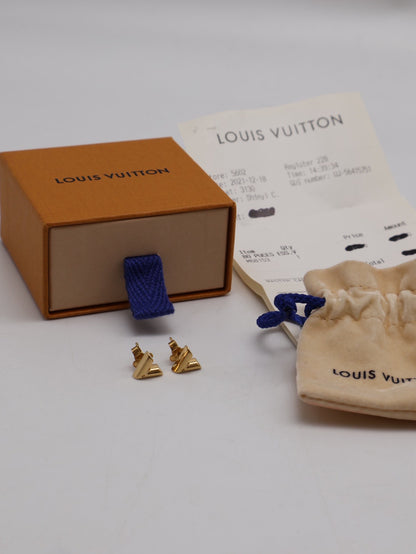 LOUIS VUITTON 經典Essential V耳環 - 金