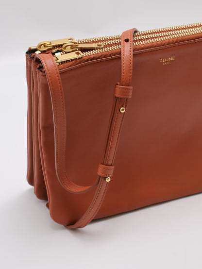 CELINE Trio多隔層斜背包 - 焦糖棕