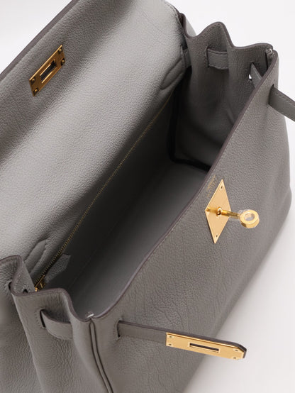 HERMES Kelly 28 - 海鷗灰金 W