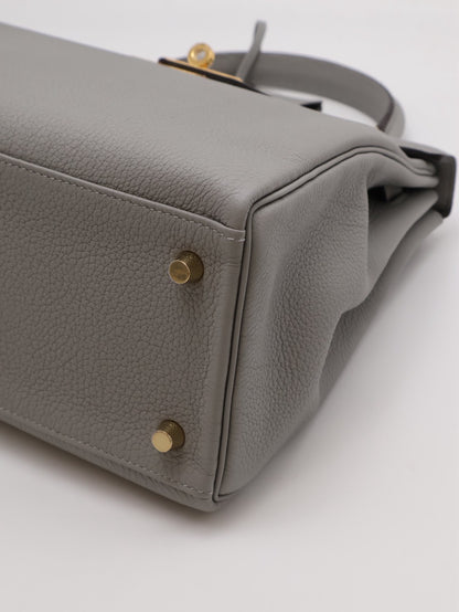HERMES Kelly 28 - 海鷗灰金 W