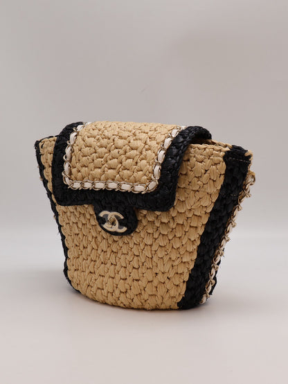 CHANEL 24C 拉菲草編織水桶包