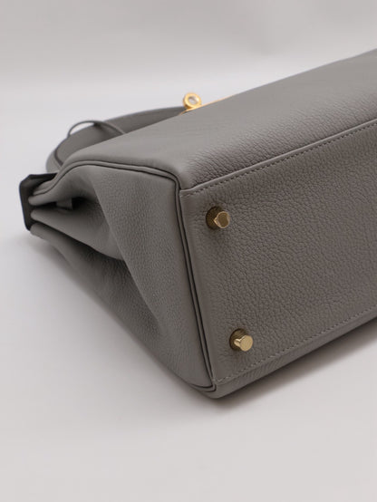 HERMES Kelly 28 - 海鷗灰金 W
