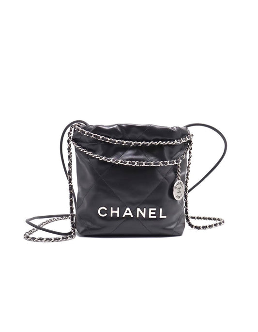 CHANEL 22 Mini bag - 深灰銀