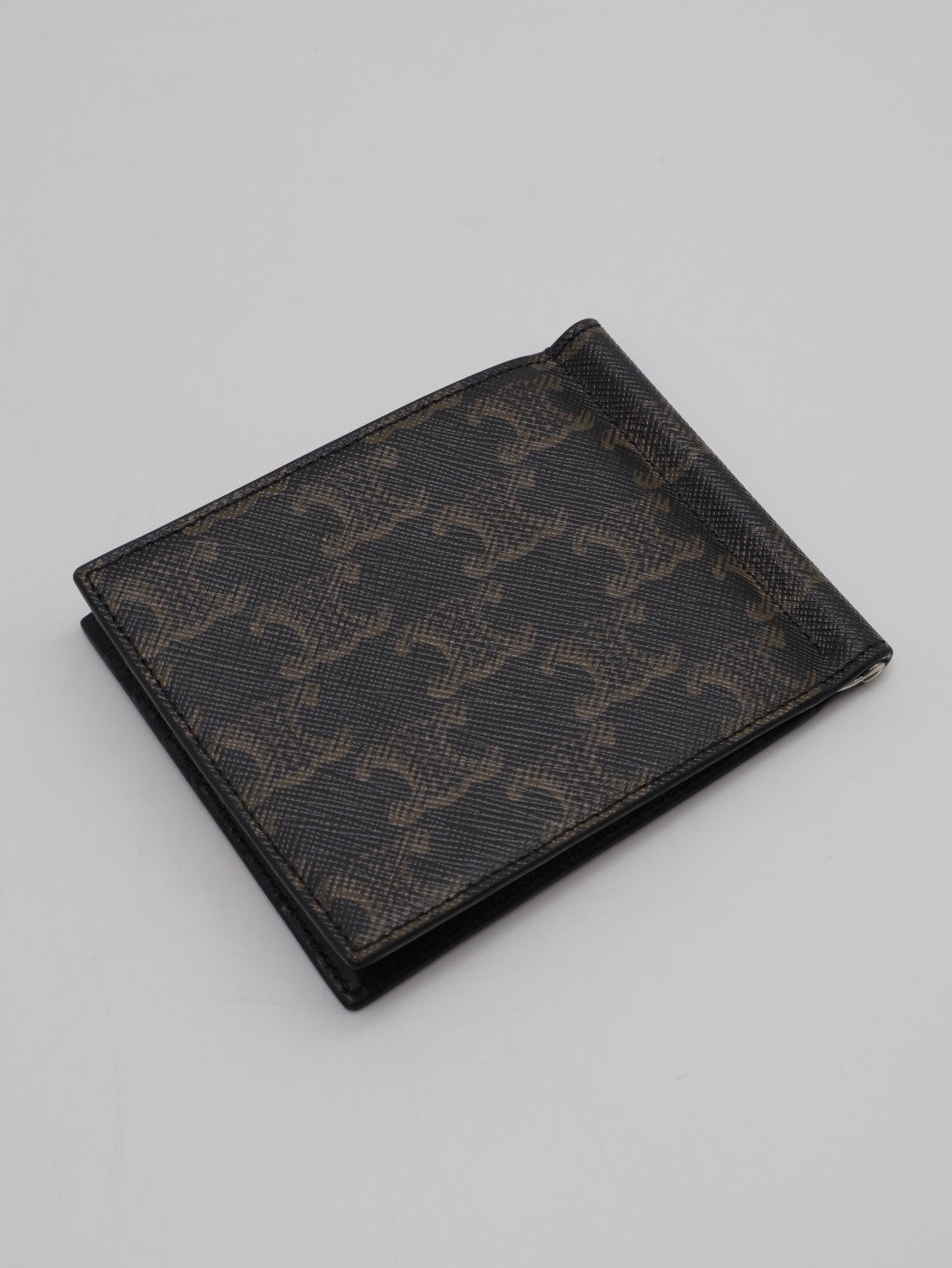 CELINE Triomphe凱旋帆布雙折皮夾