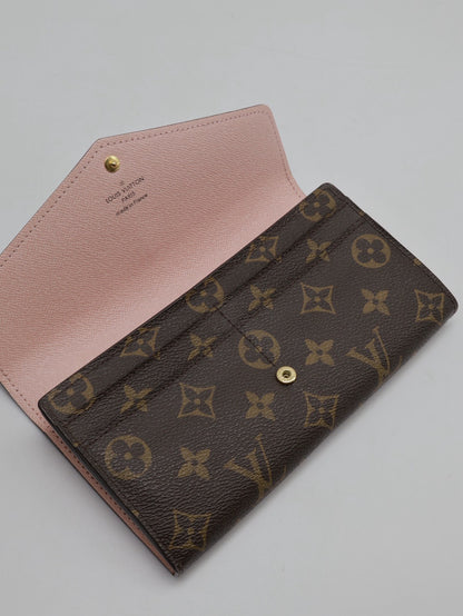 LOUIS VUITTON Sarah翻蓋長夾 - 芭蕾粉