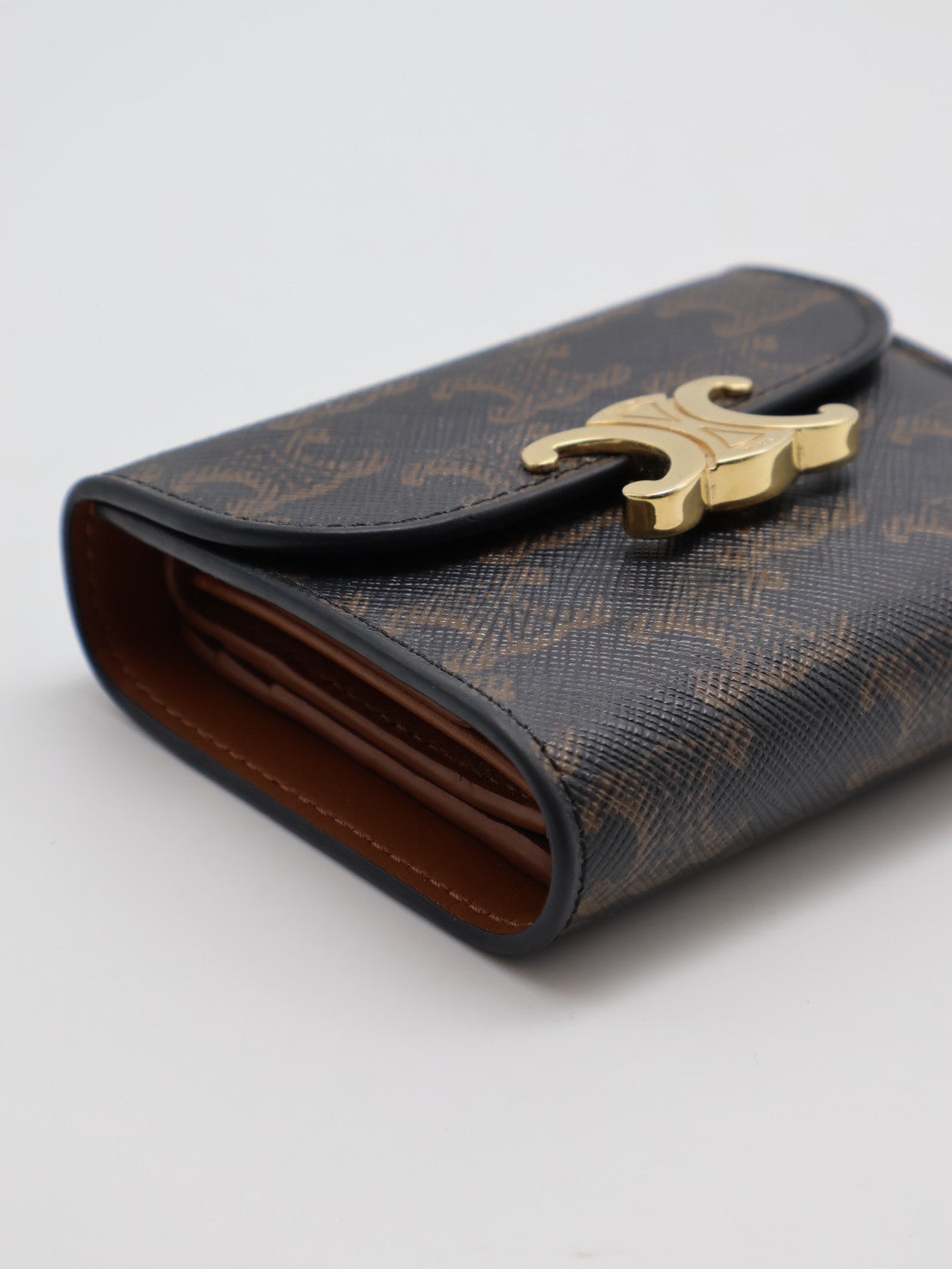 CELINE Triomphe凱旋釦老花三折短夾