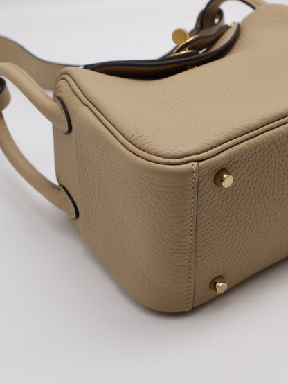 HERMES Mini lindy ll - 風衣灰金 K