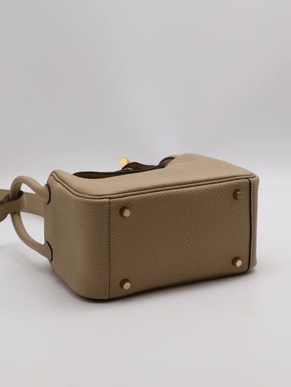 HERMES Mini lindy ll - 風衣灰金 K