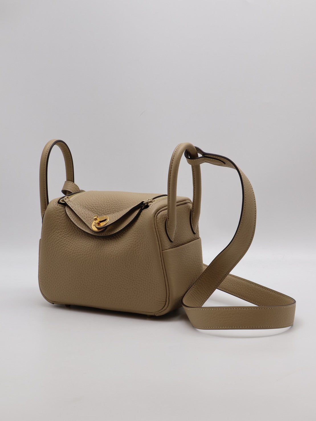 HERMES Mini lindy ll - 風衣灰金 K