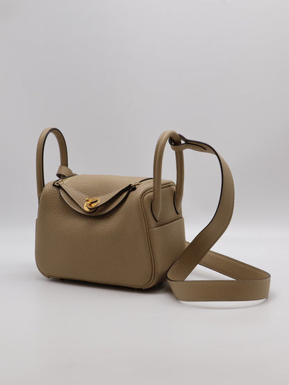 HERMES Mini lindy ll - 風衣灰金 K