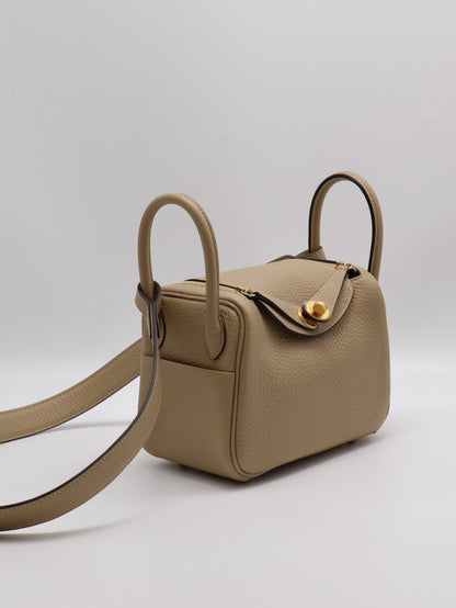 HERMES Mini lindy ll - 風衣灰金 K