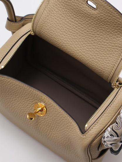 HERMES Mini lindy ll - 風衣灰金 K