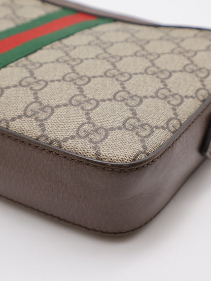 GUCCI Ophidia紅綠織帶老花相機包