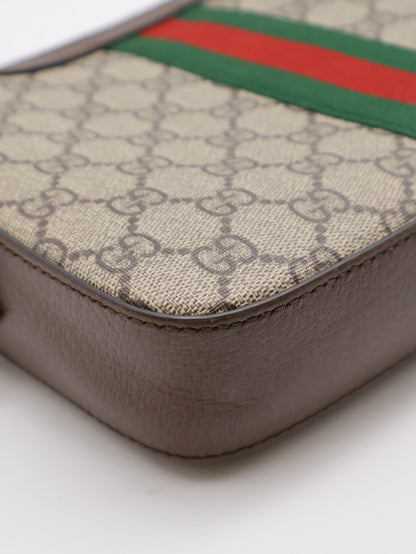 GUCCI Ophidia紅綠織帶老花相機包