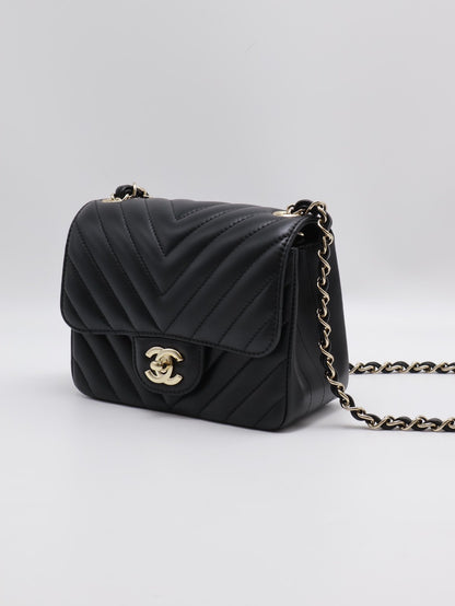 CHANEL V紋口蓋方胖子 17 - 黑金29開