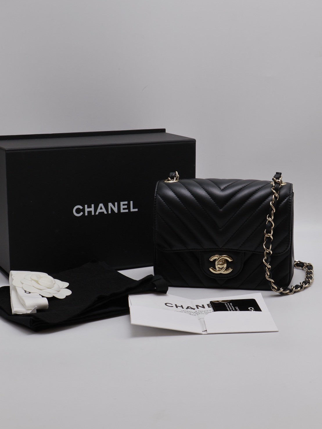 CHANEL V紋口蓋方胖子 17 - 黑金29開
