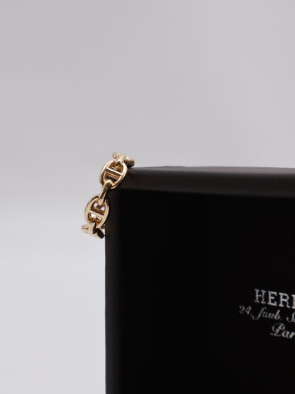 HERMES Chaine d'ancre enchainee 豬鼻18K玫瑰金戒指 54