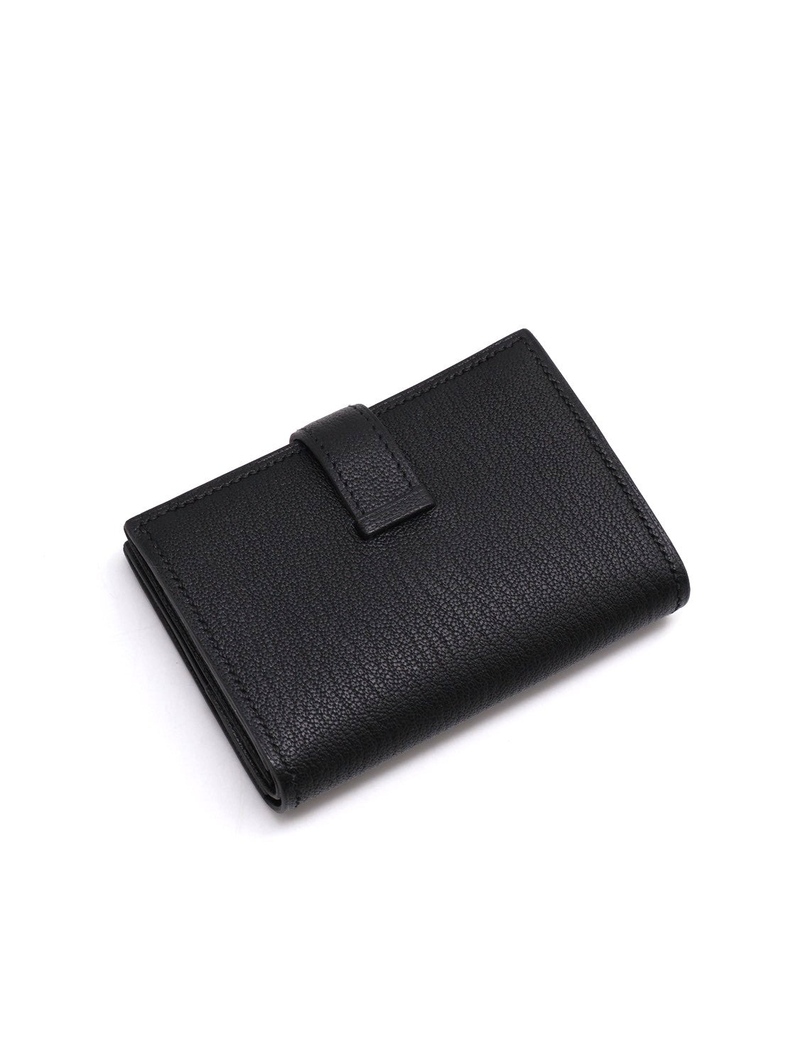 HERMES Beran雙折零錢卡包 - 黑銀 B