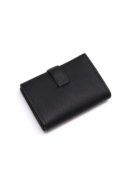 HERMES Beran雙折零錢卡包 - 黑銀 B