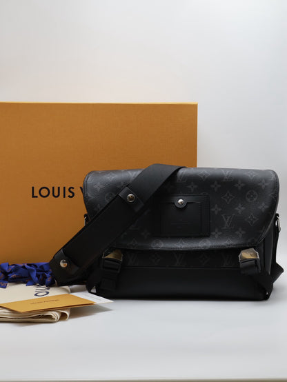 LOUIS VUITTON Voyager郵差包 -  PM灰老花