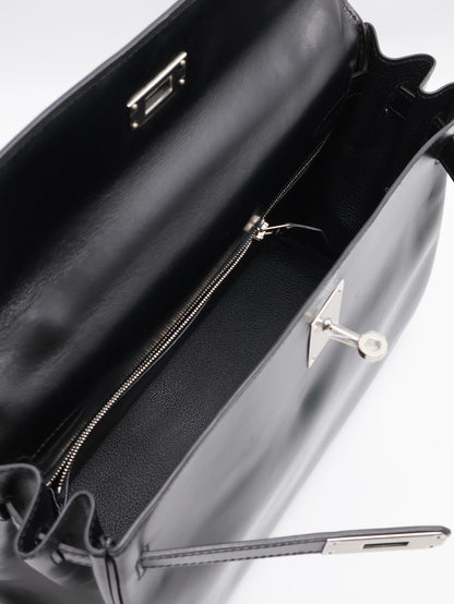 HERMES Kelly 32 - 黑銀 🄹
