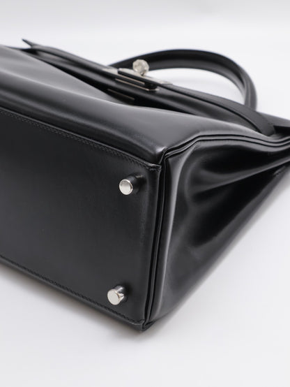 HERMES Kelly 32 - 黑銀 🄹