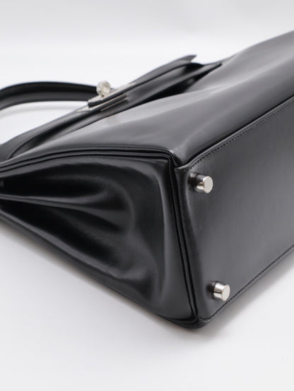 HERMES Kelly 32 - 黑銀 🄹