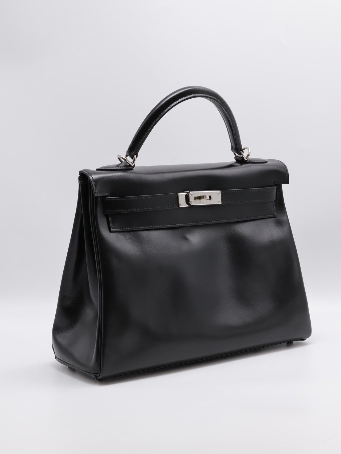 HERMES Kelly 32 - 黑銀 🄹