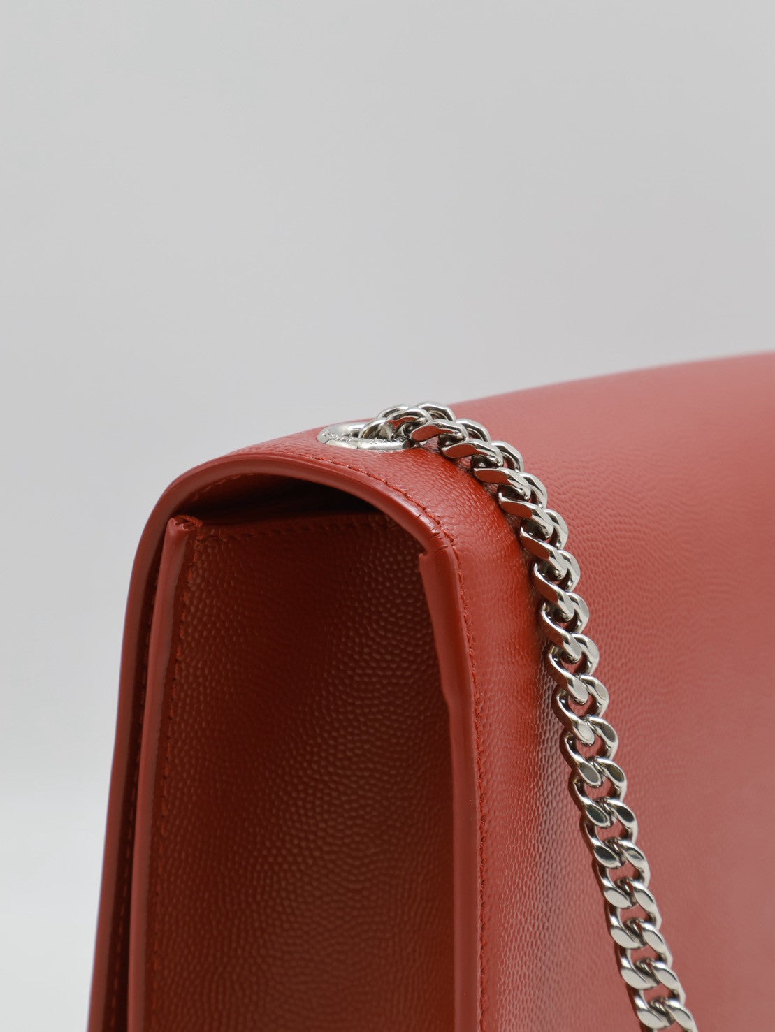 YSL Kate 流蘇鍊帶斜背包 - 紅銀