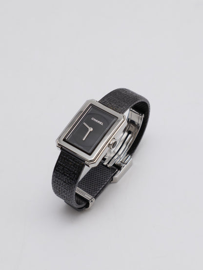 CHANEL Boy.friend tweed腕錶 - 黑銀
