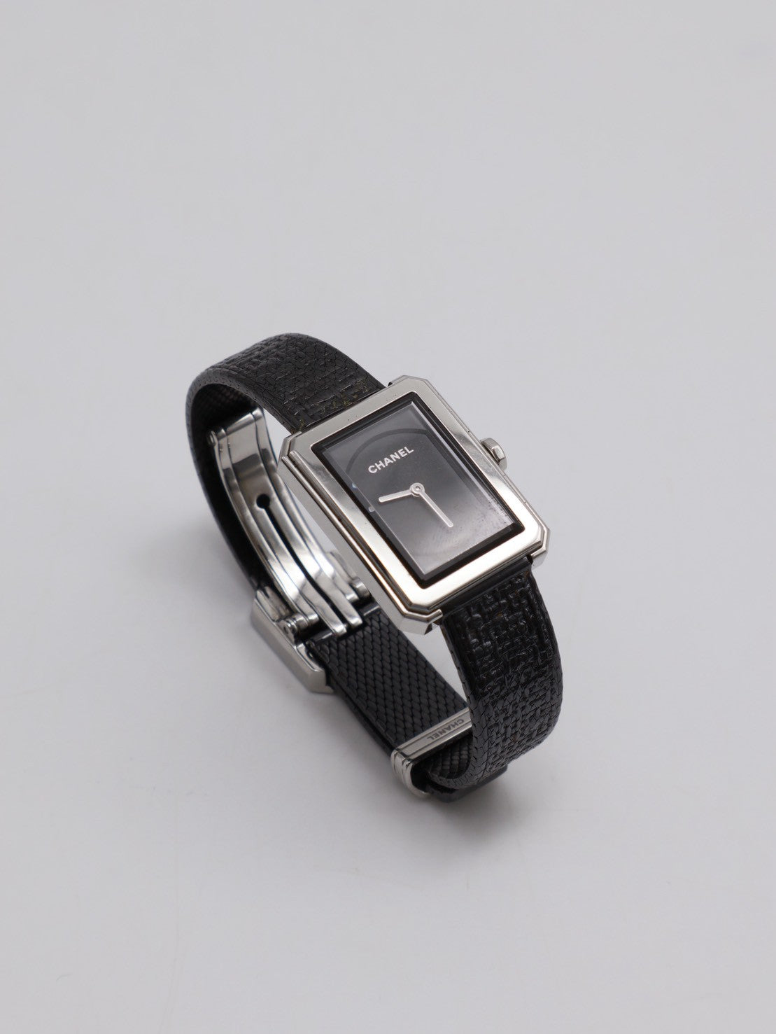 CHANEL Boy.friend tweed腕錶 - 黑銀
