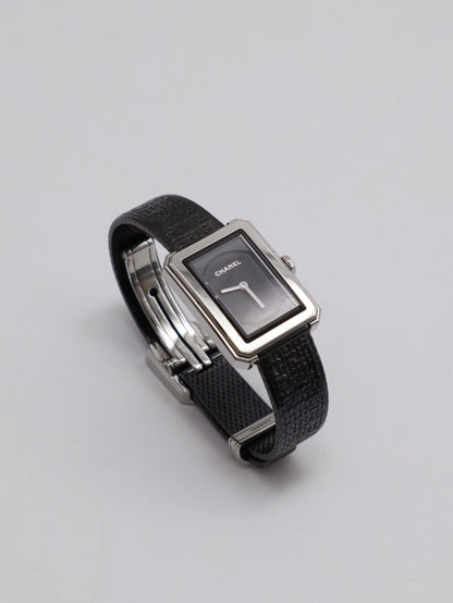 CHANEL Boy.friend tweed腕錶 - 黑銀