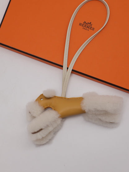 HERMES Budy charm狐狸犬 - 稻草黃 / 奶昔白 K