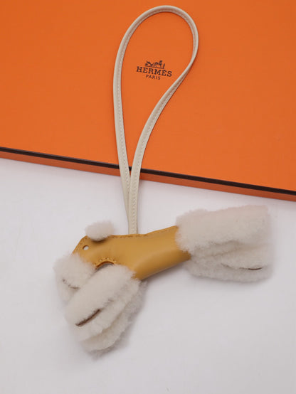 HERMES Budy charm狐狸犬 - 稻草黃 / 奶昔白 K