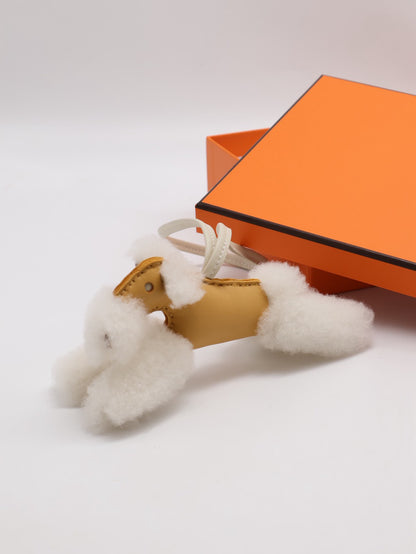 HERMES Budy charm狐狸犬 - 稻草黃 / 奶昔白 K