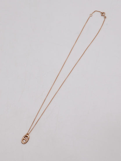 HERMES Farandole pendant 18K玫瑰金豬鼻子項鍊
