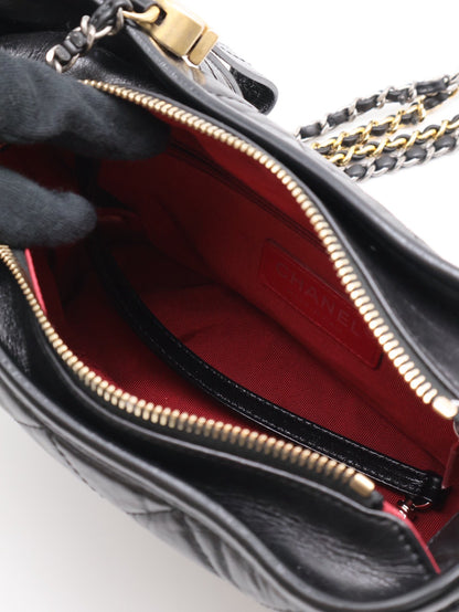 CHANEL 雙鍊條流浪包 - 小號黑28開