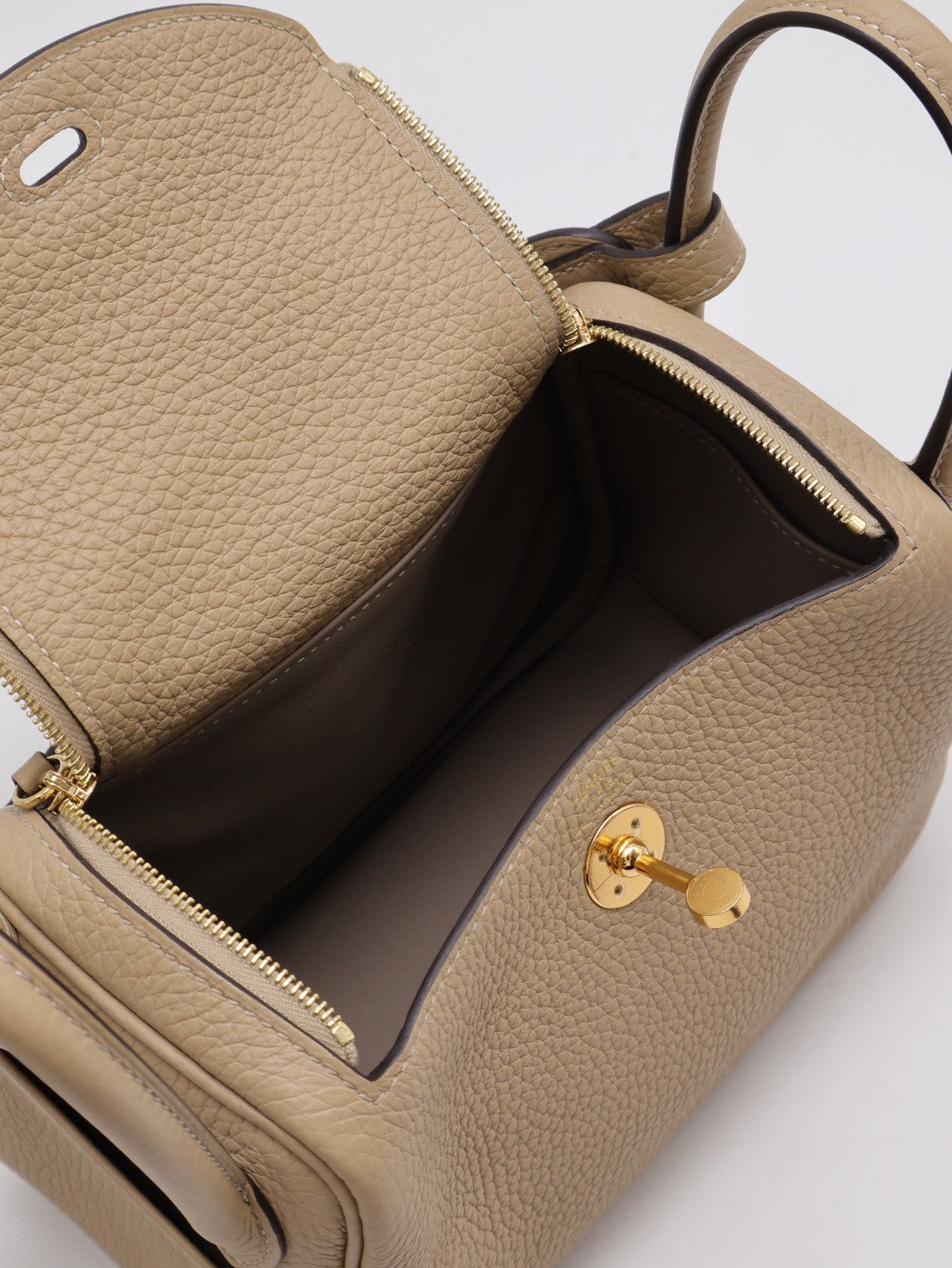 HERMES Mini lindy -  風衣灰金 Z