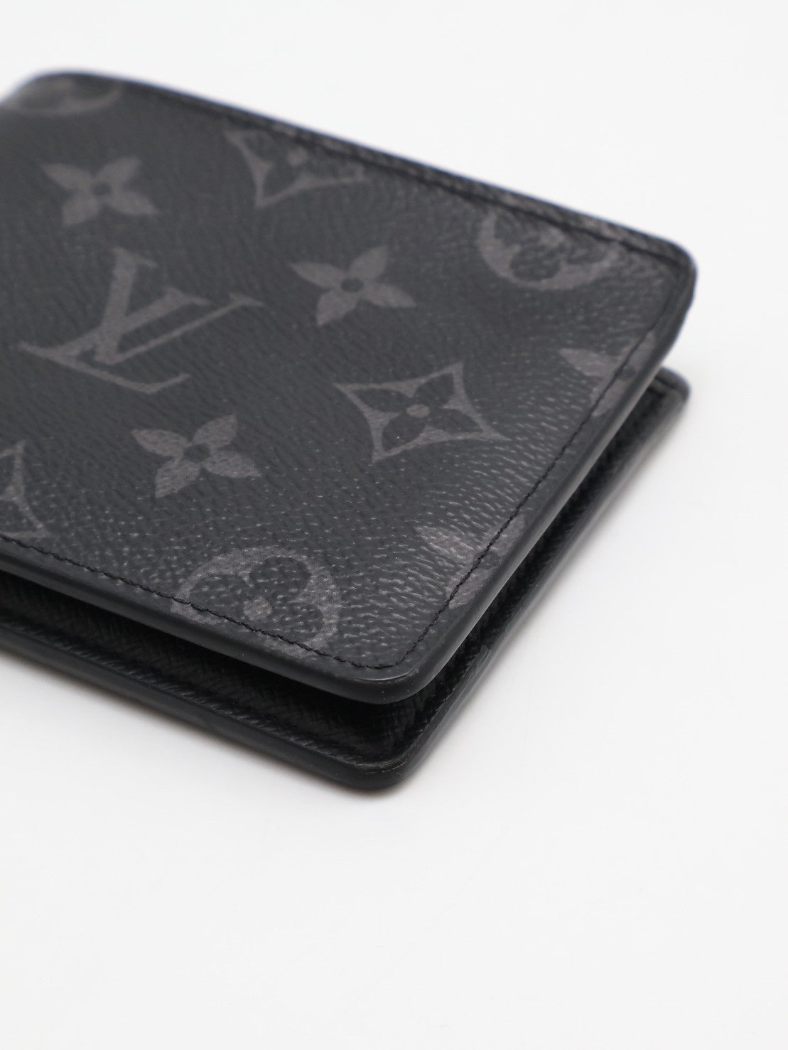 LOUIS VUITTON 雙折短夾 - 灰老花