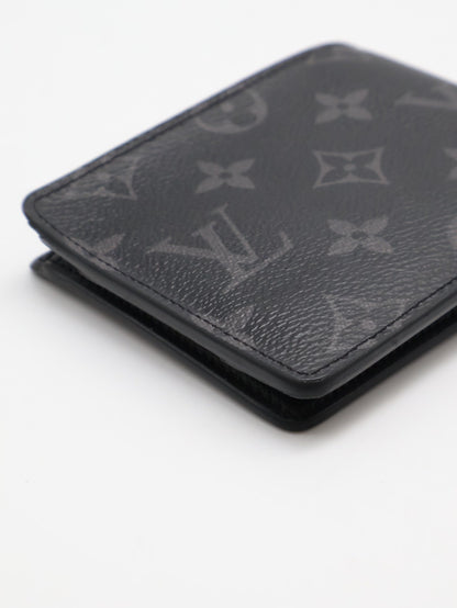LOUIS VUITTON 雙折短夾 - 灰老花