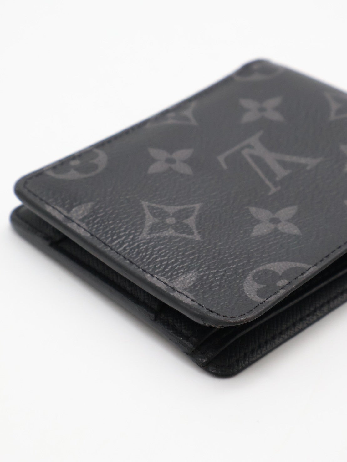 LOUIS VUITTON 雙折短夾 - 灰老花