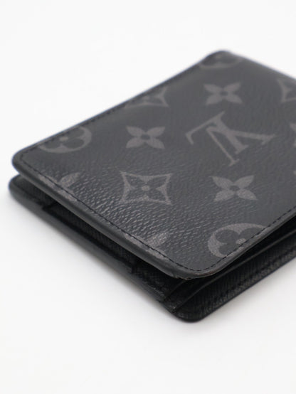 LOUIS VUITTON 雙折短夾 - 灰老花