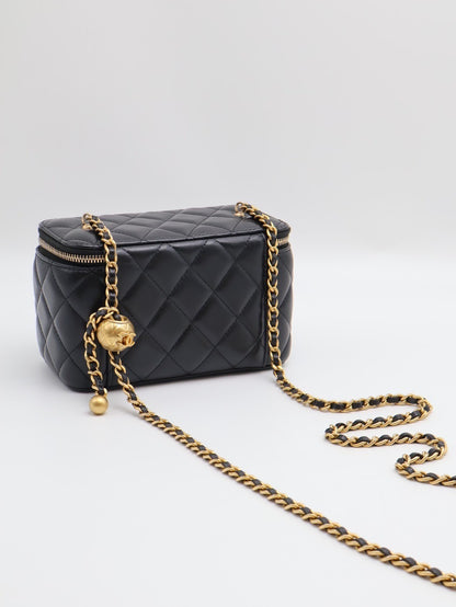 CHANEL 金球長盒子 - 黑金